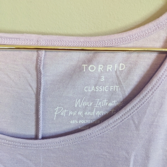 NWT Torrid Lavender Everyday Tank, size 3X - Picture 4 of 5